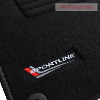 Velours Logo SportLine Fumatten fr Audi A3 Typ 8V Schrgheck ab Bj.08/2012 -